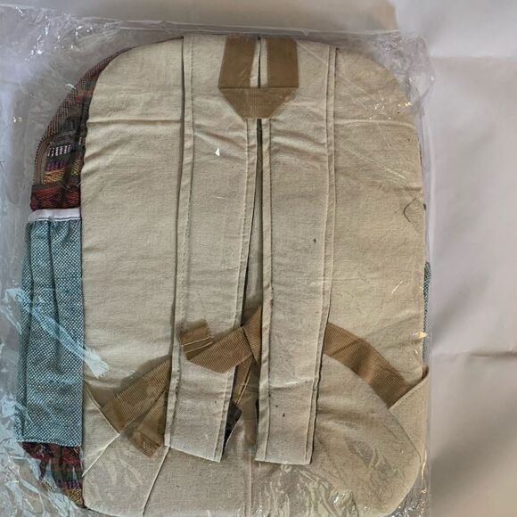 NEW! HOT ITEM! Himalayan Hemp multi Fabric Back Pack Boho Hippie southwestern - Picture 3 of 5